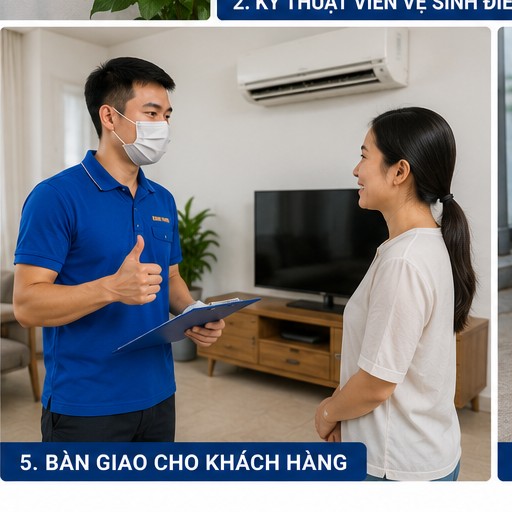 Bàn giao dịch vụ điện lạnh cho khách hàng tại Đà Nẵng