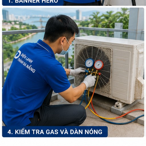 Kiểm tra dàn nóng điều hòa tại Đà Nẵng